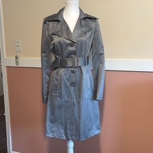 Vintage Bebe Silver Satin 3/4 Length Jacket
